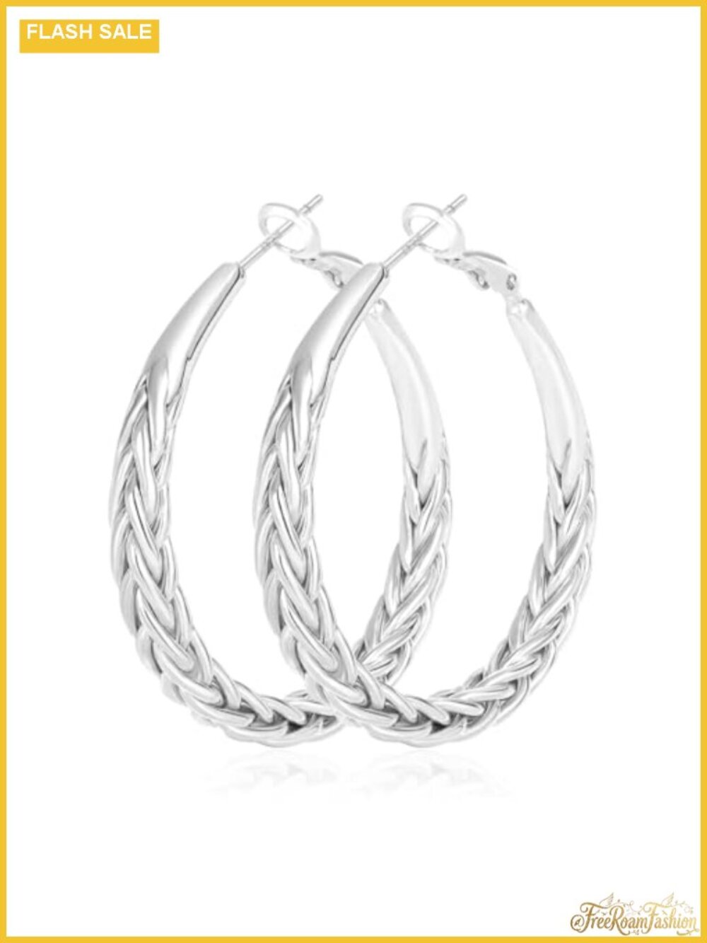 Sterling Silver Hoop Earrings Twisted Hypoallergenic 925 Silver Hoops